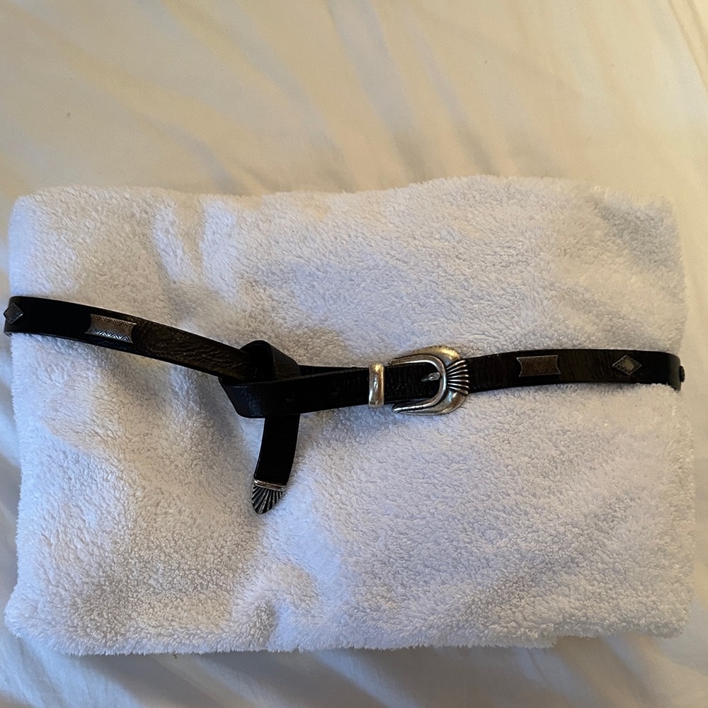 Sundance Made in Italy Black and Silver belt - size L
